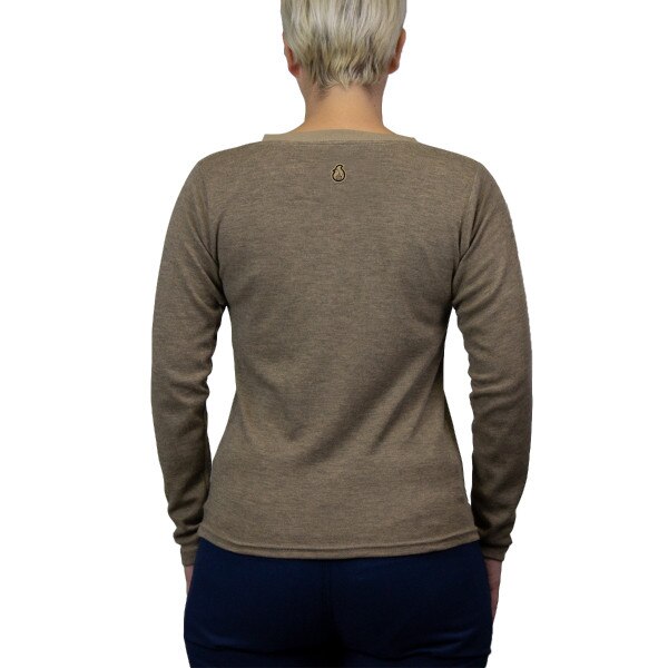 NSA Women's Hautework Just the Basics FR Henley in Tan